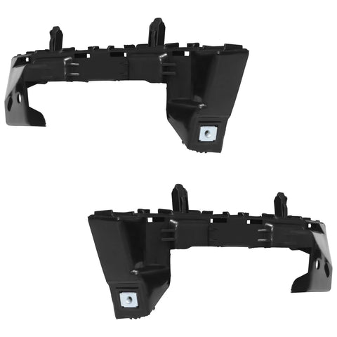 BXZ front bumper cover support retainer brackets, pair in black plastic with metal insert for 2016–2019 Chevrolet Cruze.