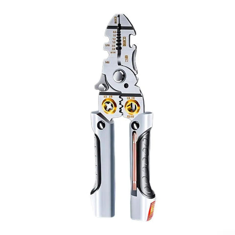 Heavy Duty Chrome Vanadium Steel Wire Stripper And Crimping Tool 21 In 1 Multifunctional Electrical Pliers Crimper on a white background