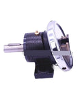 Front view of Powder Brake Magnetic Safety Chuck 35 Flange Shaft for Milling and Lathe Machines High Torque Brake System.