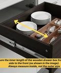 Heavy Duty 22 Inch Drawer Slides Pack Of 4 Full Extension Rails With 46mm Side Mount Ball Bearings installed on a kitchen drawer