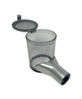 High Capacity Clear Dust Cup For Jimmy JV83 Vacuum Cleaner Cyclone Assembly Replacement Part open with silver spout