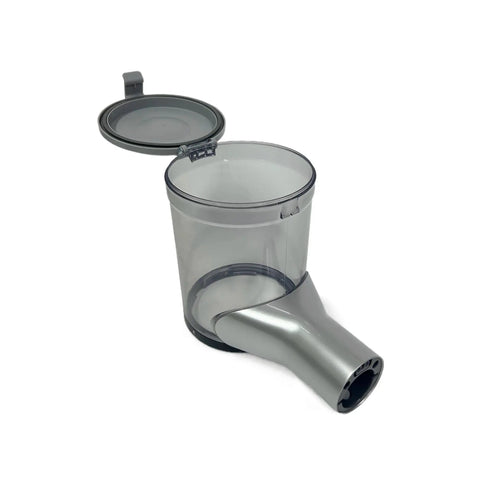 High Capacity Clear Dust Cup For Jimmy JV83 Vacuum Cleaner Cyclone Assembly Replacement Part open with silver spout
