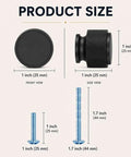Grab These Totally Solid 24 Pack Aluminum Cabinet Knobs And Drawer Pulls Super Durable Black Hardware For Kitchen Cupboards And Dressers Brushed Brass Vibe Included, size and screw details.