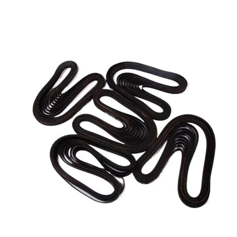 Five Pack Main Drive Belt Replacement For Thermal Label Printers, black rubber belts for consistent grip, prevents jams, easy installation.