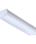 Front view of Two Foot LED Wraparound Ceiling Light Fixture That Really Pops Low Profile Flush Mount 4000K Cool White 120V 24 Inch Ultra Bright Daylight Vibe For Office Closet Garage And More
