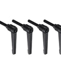 4 Pack Rock Solid M6 Lever Handles With 25mm Metric Threads Black Quick Grip Clamping Latches, compact design for secure locking.