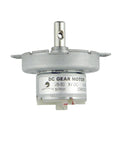 Mini DC Gear Motor JS-50 3V 5 RPM With Metal Outer Reduction Gearbox, front view of compact motor with metal casing and shaft
