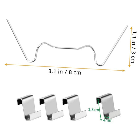 50 Set Greenhouse Fixing Clips For Glass Panes Reinforced Stainless Steel Pane Clips Heavy Duty And Easy To Use Ideal For Film Covering And W Wire Clamps Built Tough Secure Panels In Frames