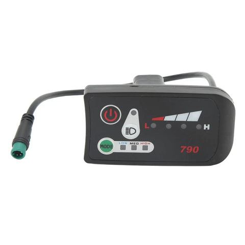 Electric Bike LED Power Display Panel For 22.2mm Handlebars Waterproof 5P Plug Dope Mod Meter For 36V E Bikes Scooters and More