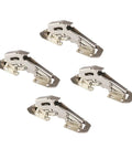 Four Inch Soft Close Concealed Cabinet Hinges With Damping For Kitchen And Closet, Steel Wardrobe Hinges Set Of 4, top view