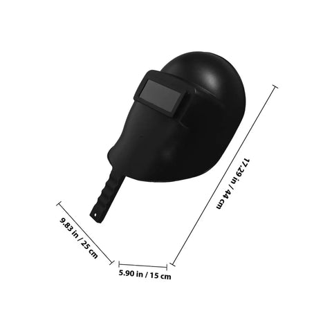 Handheld Welding Helmet With Flip Up Movable Lens Anti Glare Welder Mask For Cutting And Grinding Pro Grade Black with dimensions