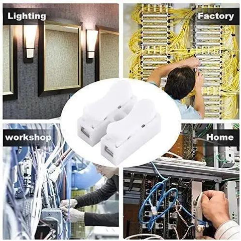 Push Quick Wire Connector Kit 55 Piece Boxed Set With Spring Type Cable Connectors for DIY Lighting and Automotive Projects