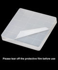 Clear 1x1 Inch Stamp Block Set With Grid Lines 6 Pack Transparent Acrylic Mounting Blocks For Scrapbooking Card Making And DIY Crafts Easy Alignment For Perfect Stamping Every Time, with protective film peeled