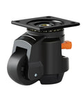 Beefy Leveling Caster Wheels Set Of 4 For Workbenches And Machines, 360 Degree Swivel, adjustable height, carbon steel base