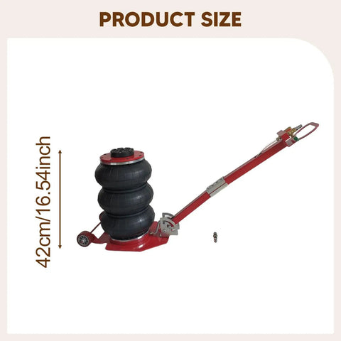 Heavy Duty Airbag Jack For Daily Drivers And Pickups Features Rapid Pump Design With Tough 3 Ton Capacity for lifting at 42cm/16.54in.