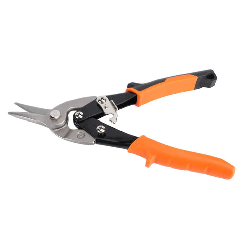 Badass 10 Inch Aviation Snips Left Cut CRV Steel Sheet Metal Shears Heavy Duty Tin Snips Ergonomic Non Slip Handles Cuts Metal Like Butter Smooth Slicing Action For Auto Repair And Construction Gig Pros Are Raving About This Gear