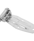 Heavy Duty Stainless Steel Trailer Door Hinge 8x3.8x1 In For Box Trucks And Dump Trailers, Easy To Install And Maintain, Silver Finish, Marine Ready For Long Haul Jobs. angled view