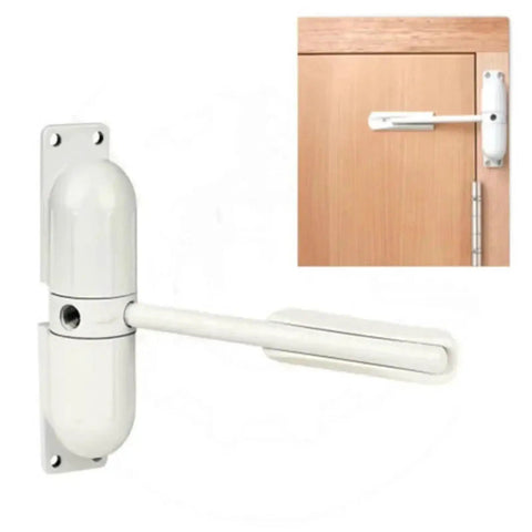 Adjustable Surface Mounted Automatic Door Closer Zinc Alloy Fire Rated Stopper Hardware Kit on wooden door
