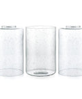 Seeded Lipless Glass Lamp Shade Cylindrical Light Cover With Standard Fitter Opening for Chandeliers and Vanity Lights 