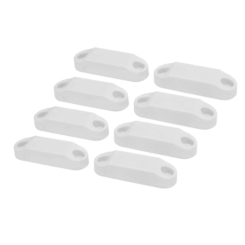 Magnetic Baggage Door Catch Kit For RVs And Trailers, Easy Install, Enhanced Security, 4 pairs of white magnetic holders, top view