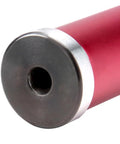 Close-up of Tailstock Alignment Bar for Lathes, 12 Inch Test Bar With Precision Ground Hardened Steel Ends, 1 Inch Diameter Aluminum Body
