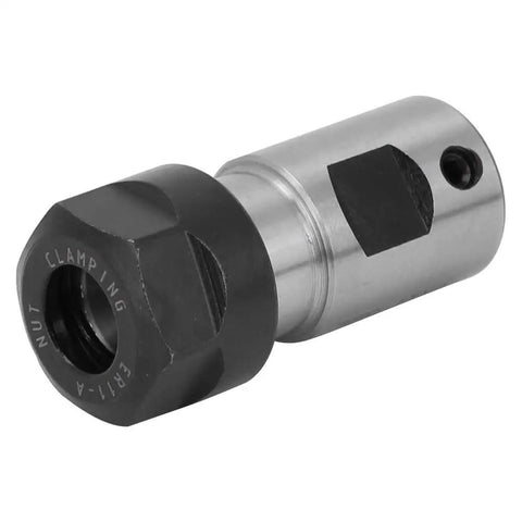 Heavy Duty C16 ER11 Milling Holder Chuck Collet Spacer Sleeve For Deep Hole Metal Machining With 6mm Shaft Diameter close-up showing durable design and clamping nut.