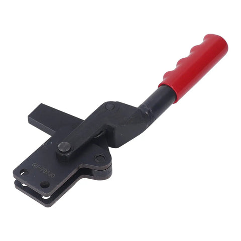 Ultra Tough 700kg Vertical Toggle Clamp Built From Premium High Carbon Steel For Welding And Machinery 27x10.5x5cm Compact Storage Case Included Heavy Duty Grip You Can Rely On, red handle