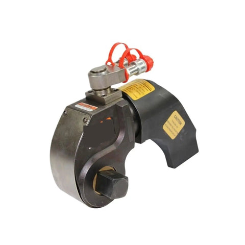 Heavy Duty Hydraulic Torque Wrench With Steel Square Drive And Rapid Release Piston For Cranking Stubborn Fasteners In Workshops, compact design.