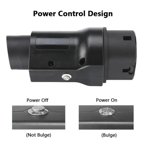 Power control design of High Performance GBT Socket To Type 1 Plug Adapter For EV Chargers with button indicator.