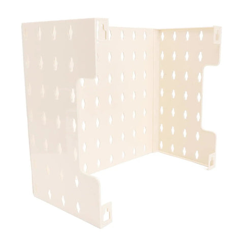 Gas Water Heater Shielding Cover With Pegboard Wall Mount Heavy Duty Pipe Protection For Kitchen Large Size, beige, angled view