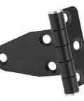 T Shape Gate Hinge Stainless Steel Cabinet Shutter Hinge For Electric Generators Black Finish With 6 Position Screw Holes Easy Install