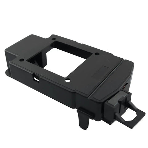Heavy Duty Pendulum Clock Movement Drive Unit for Craft Clocks and Frameless Wall Clocks, black plastic case, side view