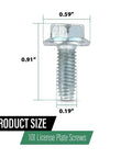 License Plate Screws For American Cars Rock Solid Size Fourteen By Three Quarters Inch With Hex Phillips Flat Slotted Combo Head