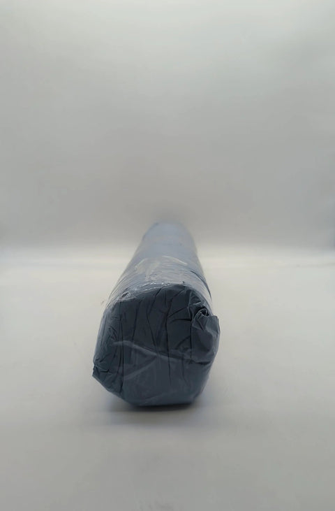 Side view: ceramic fiber blanket insulation roll with single-sided aluminum foil facing, 1x0.61 m, 10 mm thick.