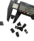 10 Piece Mixer Equalizer Push Button Cap Set 4mm Hole Black Knob For Potentiometer Fader Replacement measured with calipers