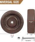 Front view of a 4-inch diameter, 1.5-inch wide hi-temperature nylon/glass caster wheel with 1/2-inch hub bore.