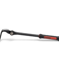 18 Inch Indexing Flat Pry Bar With 15 Locking Positions Raised Striking Surface For Hammer Or Mallet Use Dual Material Grip For Strong Leverage