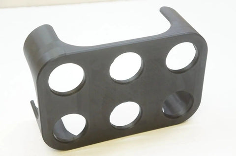 CNC Collet Tool Holder Rack for CAT40 BT40 NMTB40, holds up to 6 tools, durable construction for heavy-duty CNC shop use, 10x7 inches.