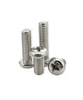 Ten Piece 10-32 X 7/8 Inch 304 Stainless Steel Cross Recessed Pan Head Phillips Machine Screws for heavy duty assembly