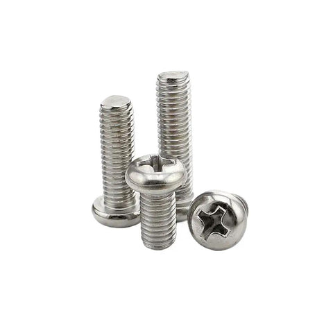 Ten Piece 10-32 X 7/8 Inch 304 Stainless Steel Cross Recessed Pan Head Phillips Machine Screws for heavy duty assembly