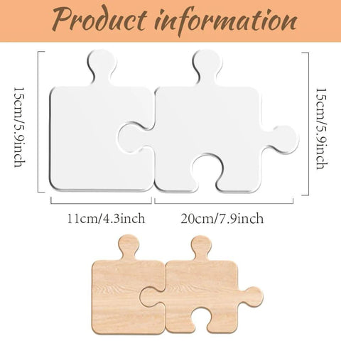 Two-Piece Clear Acrylic Jigsaw Router Templates Set For Woodworking Pro Grade Angled Curvy Puzzle Shape Tracing Tools