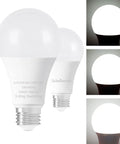 Three Way LED A19 Light Bulbs With 30W 70W 100W Equivalents Crisp Daylight 5000K E26 Base Indoor Use Energy Efficient 6W 10W 15W