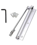 Beefy Adjustable Aluminum Door Closer With Automatic Spring Soft Close Heavy Duty Hardware and installation tools