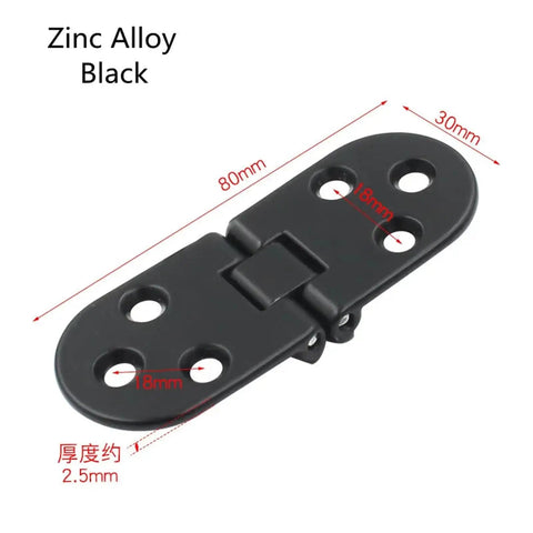 180 Degree Flush Cabinet Hinges For Doors And Cupboards Semicircle Zinc Alloy Black Hardware Easy Install Durable Metal