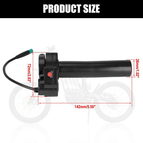 Throttle Handle Twist Grip For Sting MX3 MX4 MX5 5 Pin 5 Wire Interface Electric Dirt Bike Black Waterproof Durable Grip With Quick Responsive Throttle For Smooth Acceleration