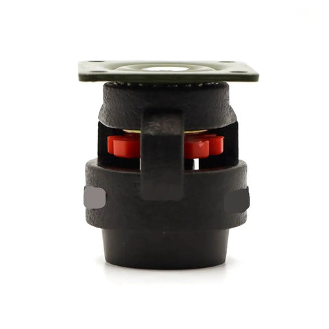 Heavy Duty Nylon Leveling Casters Four Pack Adjustable Swivel Wheels With Flat Top Plates showing a close-up of a swivel wheel and plate design.