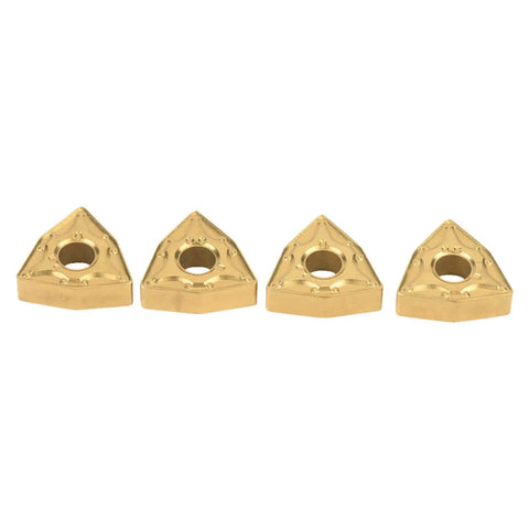 10 Pack WNMG 432 Carbide Insert Blades For CNC Lathe Turning, beefy high density coated inserts, stainless steel machining.