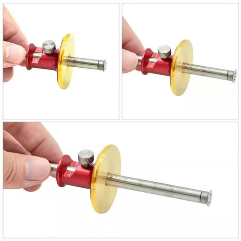 Eight Inch Wheel Marking Gauge With A Sharp Reader Window To Dial In Scribe Lines Fast While Locking Down Hard For Slick Layout Work That Stays Your Absolute Workshop MVP