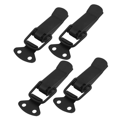 Multipurpose Four Piece Toggle Clamp Latch Kit With Spring Loaded Security Fasteners For Doors Windows Cabinets And Lids Includes Screws