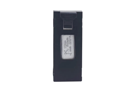 2 Pack 3.7V 1800mAh LiPo Battery with USB Charging Cable for E88, single battery close-up, black casing, backup power source